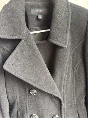 Jason Kole Women's Gray Wool Pea Coat